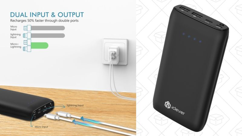 iClever BoostCell Eco 15,000mAh Battery Pack | $20 | Amazon | Promo code PPPPCCCC